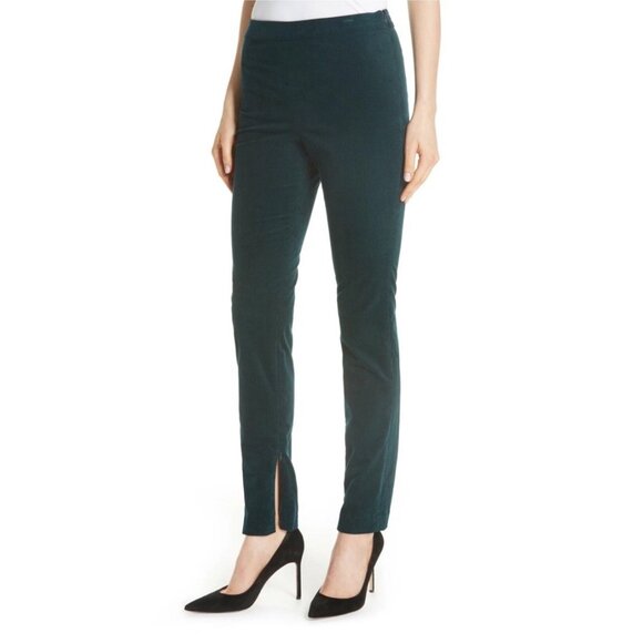 Theory Size 12 Green Poplar High Waist Stretch Oslo Corduroy Skinny Pants - Picture 3 of 15
